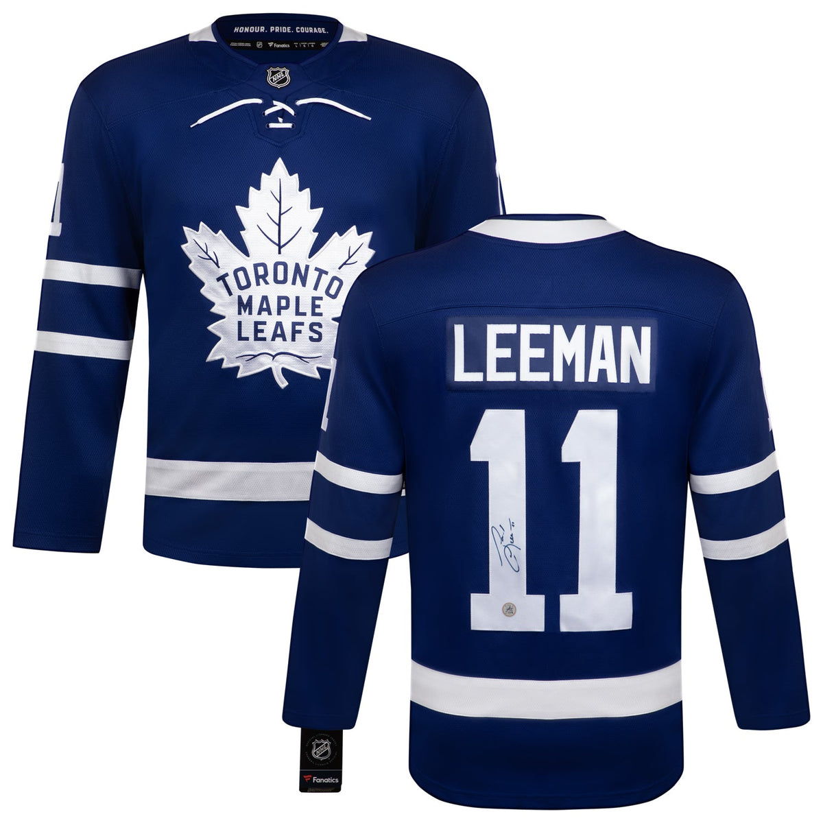 Gary Leeman Autographed Toronto Maple Leafs Blue Fanatics Breakaway Jersey product image 3, provided for visual reference