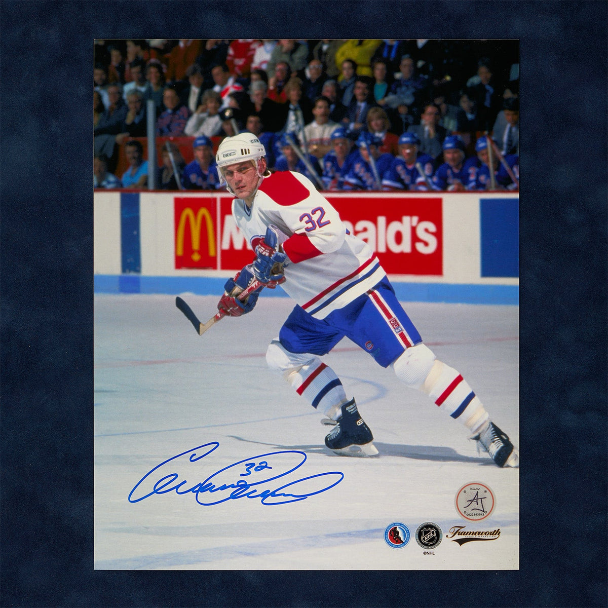 Claude Lemieux Signed Montreal Canadiens Game Action 8x10 Photo product image 1, provided for visual reference and product
