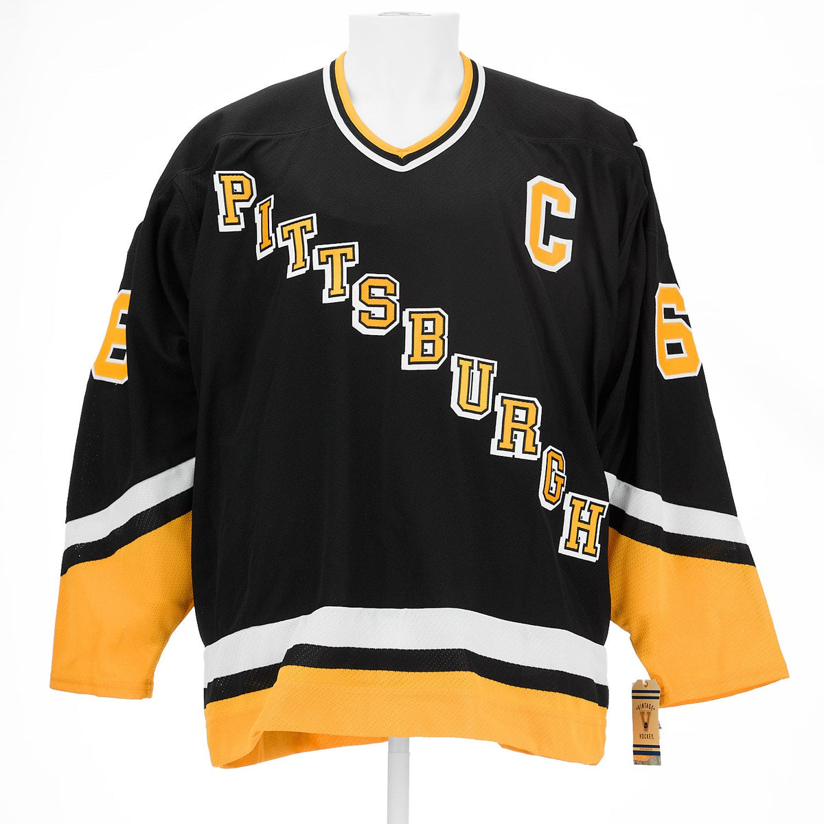 Mario Lemieux Autographed Pittsburgh Penguins Vintage CCM Jersey product image 2, provided for visual reference and product