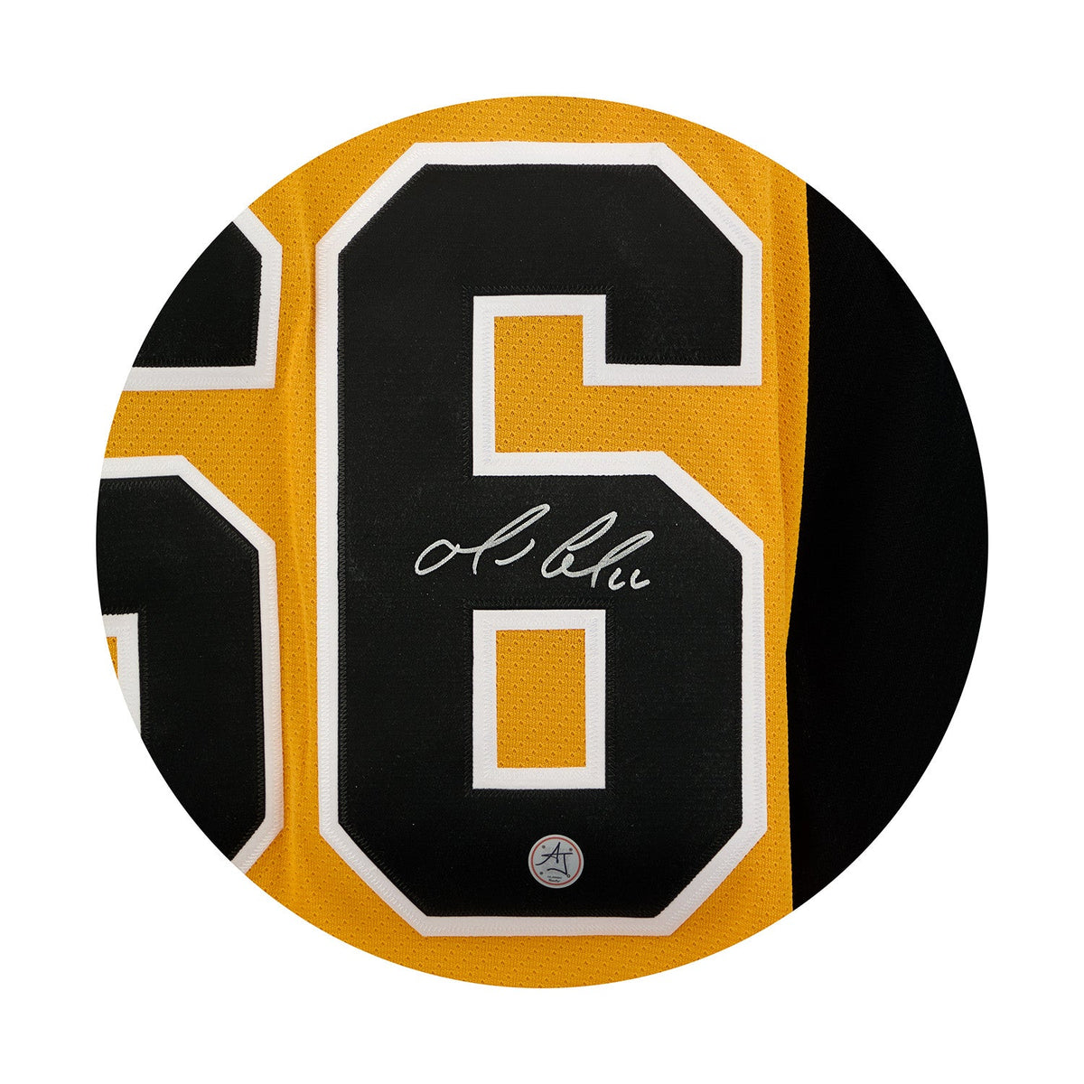 Mario Lemieux Signed Pittsburgh Penguins Yellow Rookie Vintage CCM Jersey product image 3, provided for visual reference and