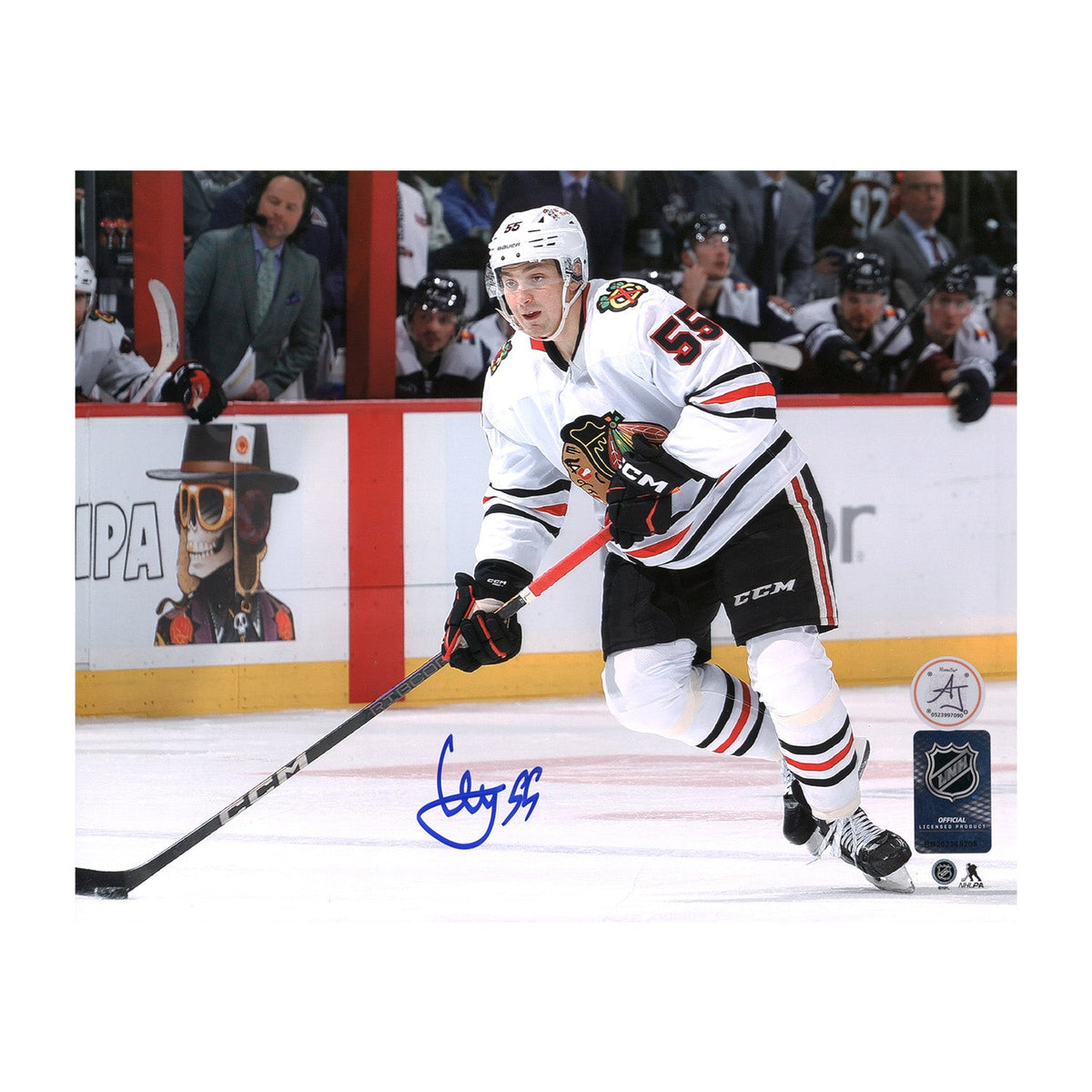 Artyom Levshunov Autographed Chicago Blackhawks 1st NHL Game 8x10 Photo product image 1, provided for visual reference and