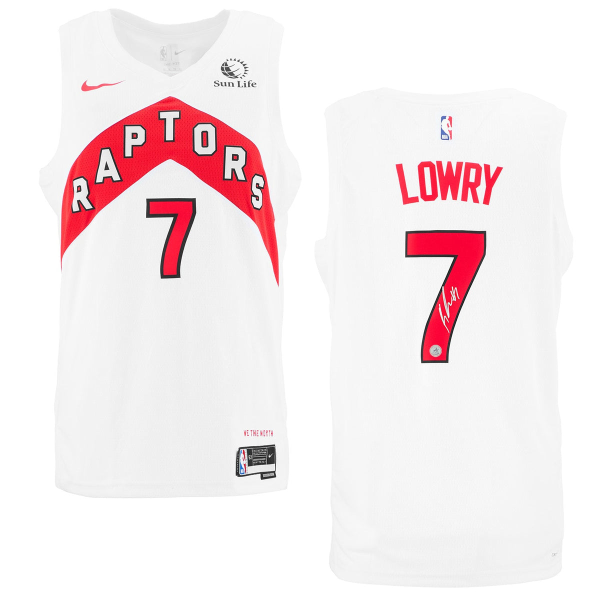 Kyle Lowry Signed Toronto Raptors White Nike Swingman Jersey product image 3, provided for visual reference and product