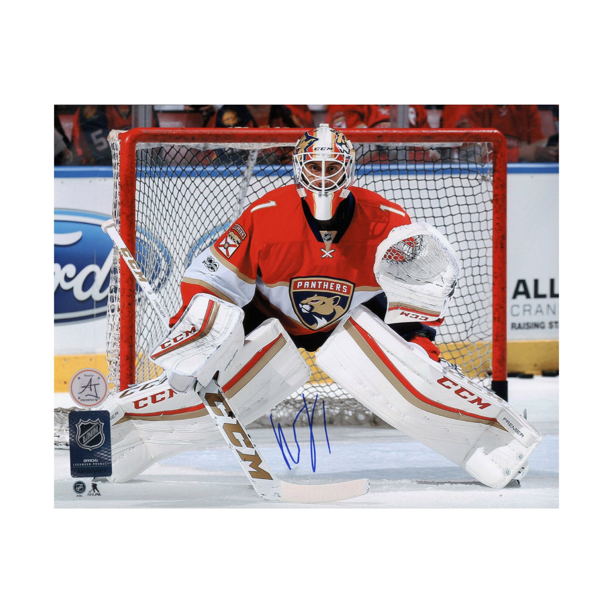 Roberto Luongo Autographed Florida Panthers Goalie 8x10 Photo product image 1, provided for visual reference and product