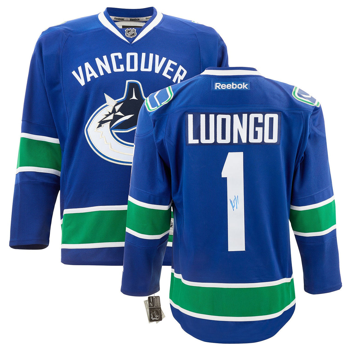 Roberto Luongo Signed Vancouver Canucks Vintage Reebok Jersey product image 3, provided for visual reference and product
