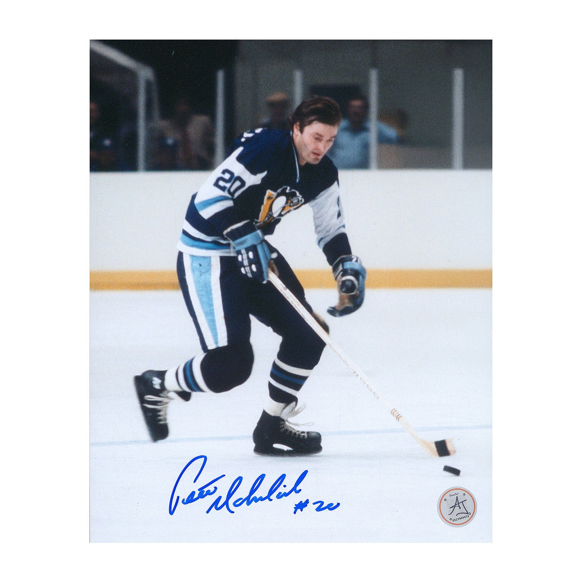 Peter Mahovlich Signed Pittsburgh Penguins Classic Hockey 8x10 Photo product image 1, provided for visual reference and