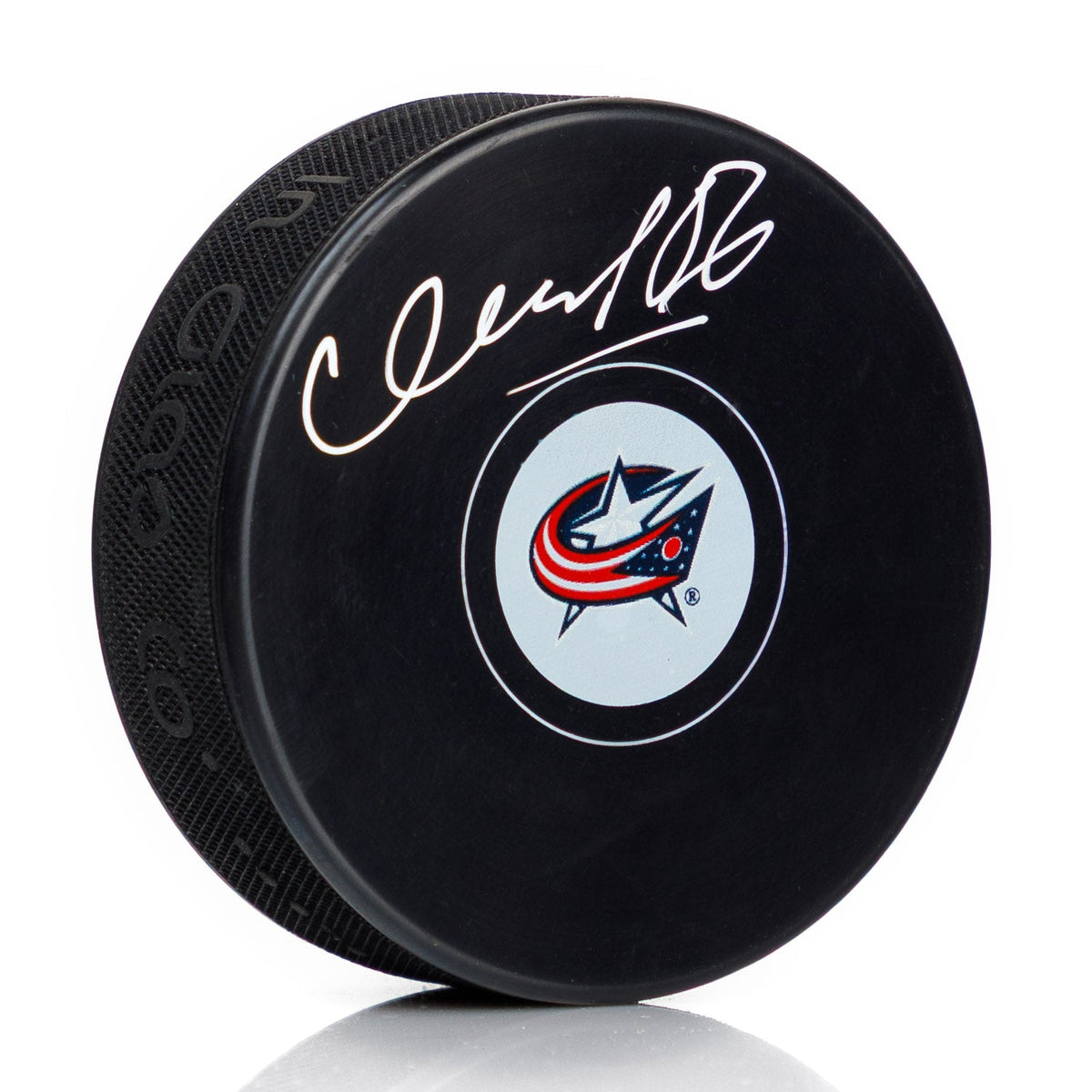 Kirill Marchenko Autographed Columbus Blue Jackets Hockey Puck product image 1, provided for visual reference and product