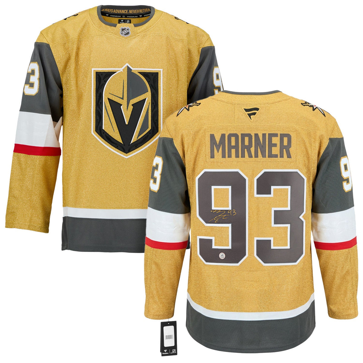Mitch Marner Autographed Vegas Golden Knights Fanatics Premium Jersey product image 3, provided for visual reference and