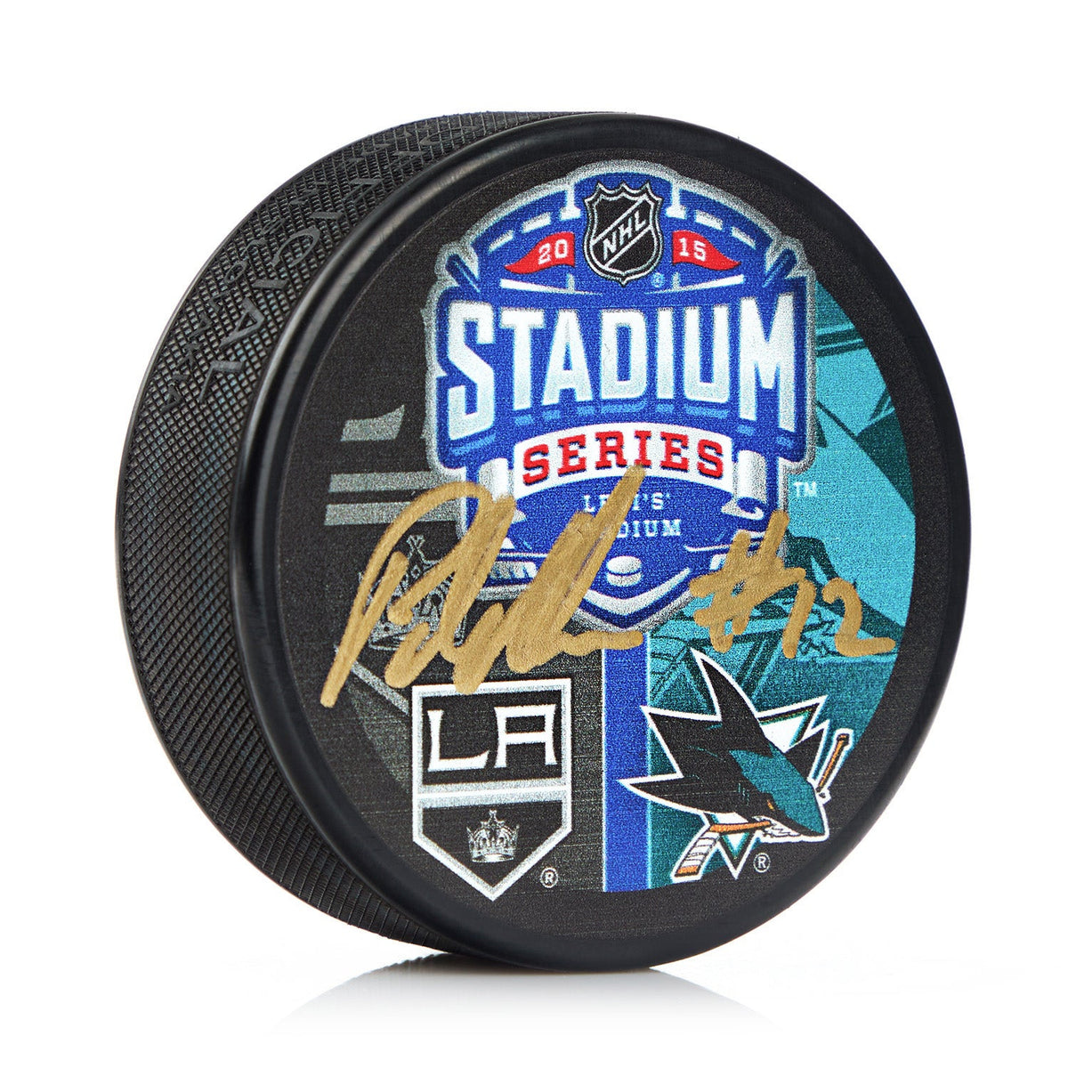 Patrick Marleau Signed San Jose Sharks 2015 Stadium Series Hockey Puck product image 1, provided for visual reference and