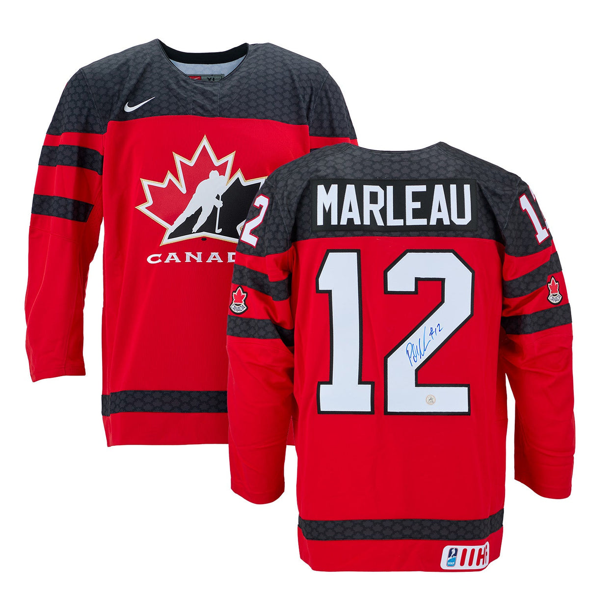 Patrick Marleau Autographed Team Canada Red Nike Hockey Jersey product image 3, provided for visual reference and product