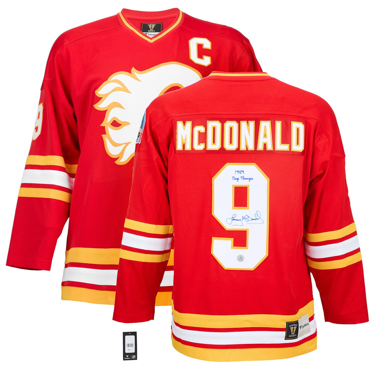 Lanny McDonald Calgary Flames Signed 1989 Stanley Cup Fanatics Jersey product image 3, provided for visual reference and