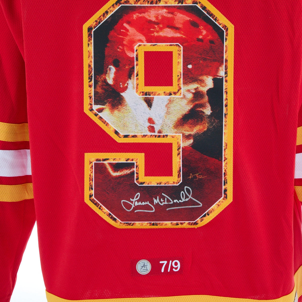 Lanny McDonald Signed Calgary Flames Legend Profile Art Jersey #7/9 product image 3, provided for visual reference and