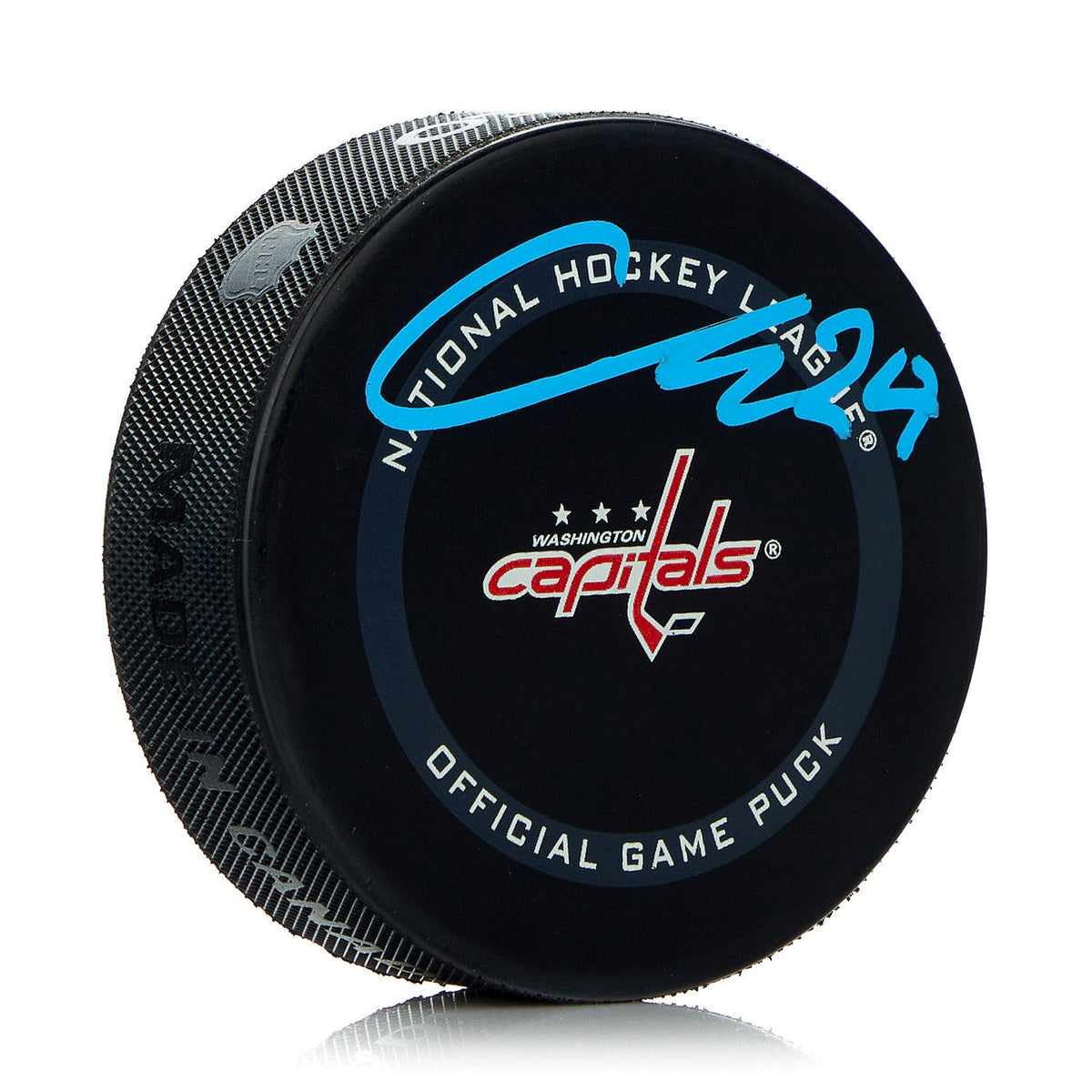 Connor McMichael Signed Washington Capitals Official Game Puck product image 1, provided for visual reference and product