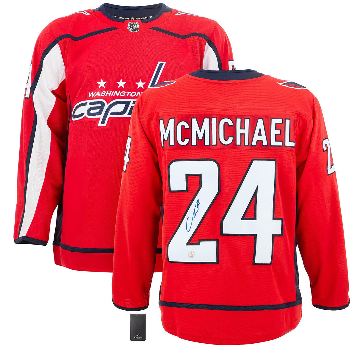 Connor McMichael Signed Washington Capitals Fanatics Breakaway Jersey product image 3, provided for visual reference and