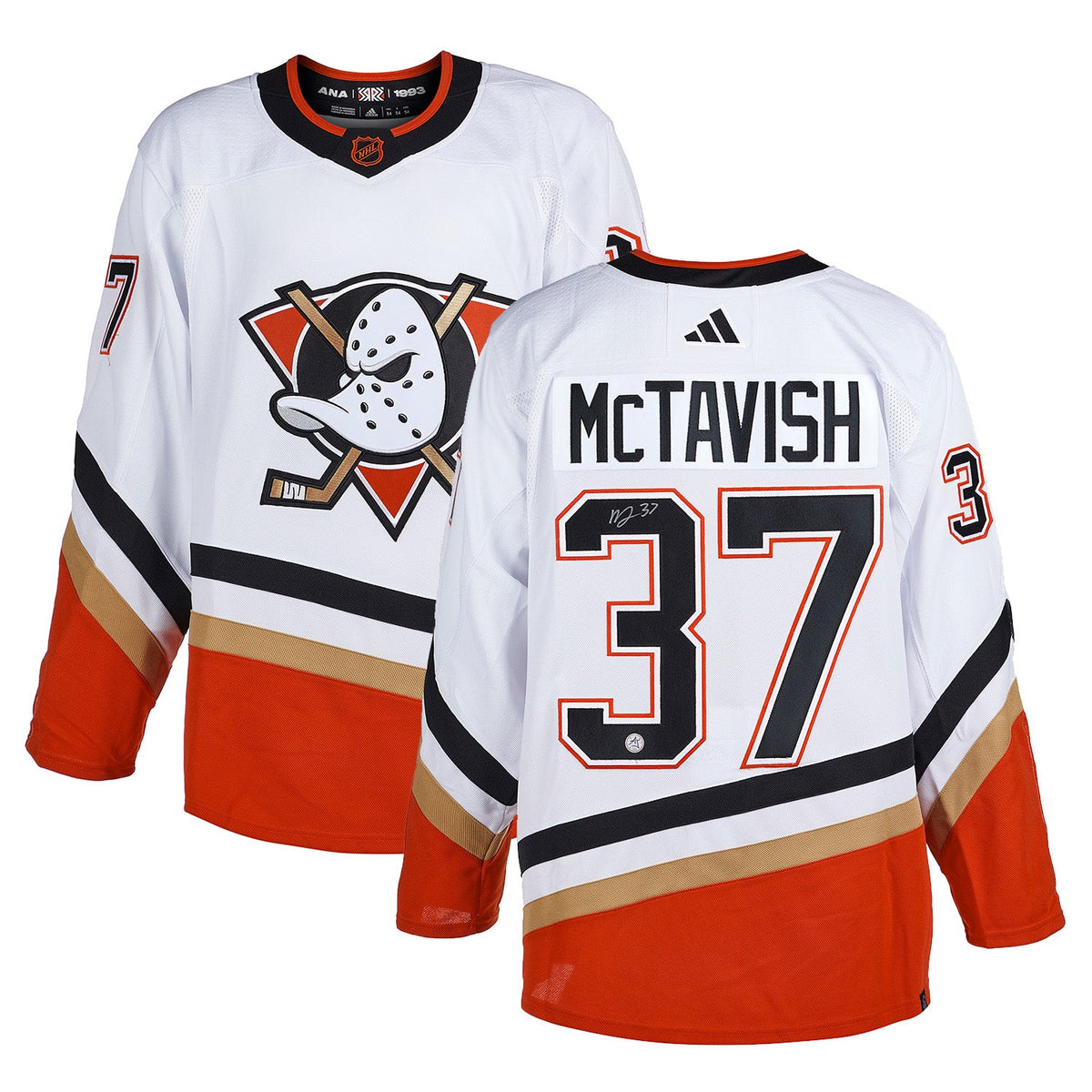 Mason McTavish Signed Anaheim Ducks Reverse Retro 2.0 adidas Jersey product image 3, provided for visual reference and