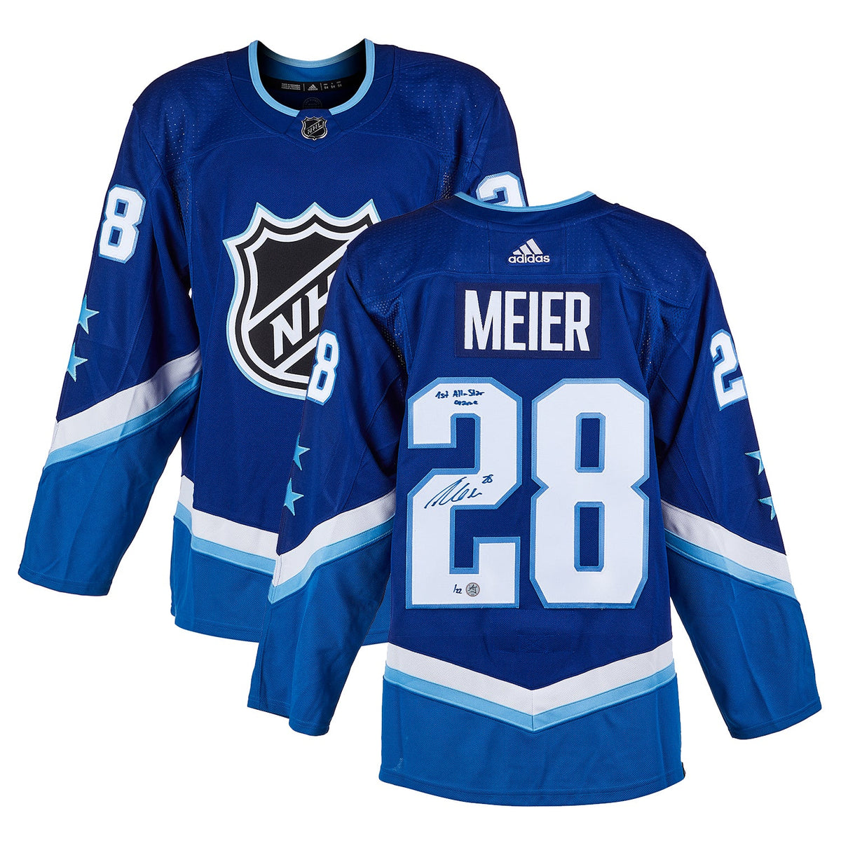 Timo Meier 2022 All-Star Game Signed & Inscribed 1st ASG adidas Jersey #/22 product image 3, provided for visual reference