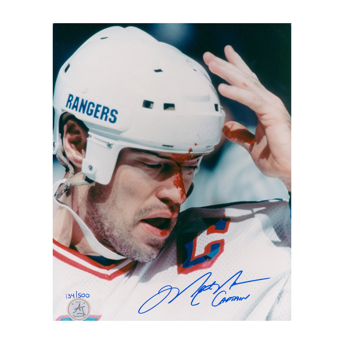 Mark Messier Signed New York Rangers 8x10 Photo product image 1, provided for visual reference and product detail review