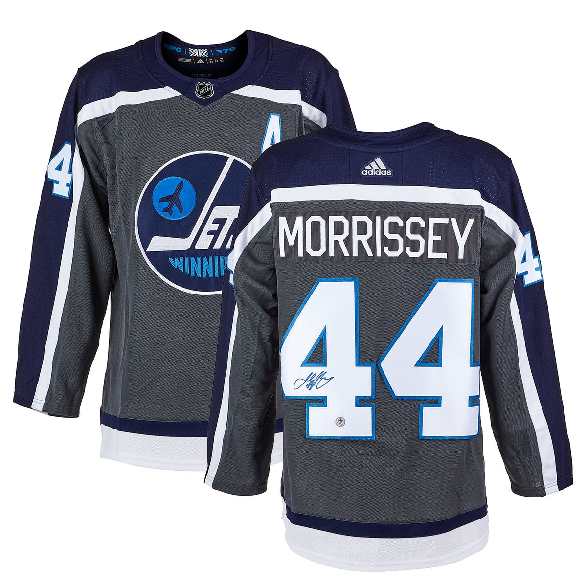 Josh Morrissey Signed Winnipeg Jets Reverse Retro adidas Jersey product image 3, provided for visual reference and product