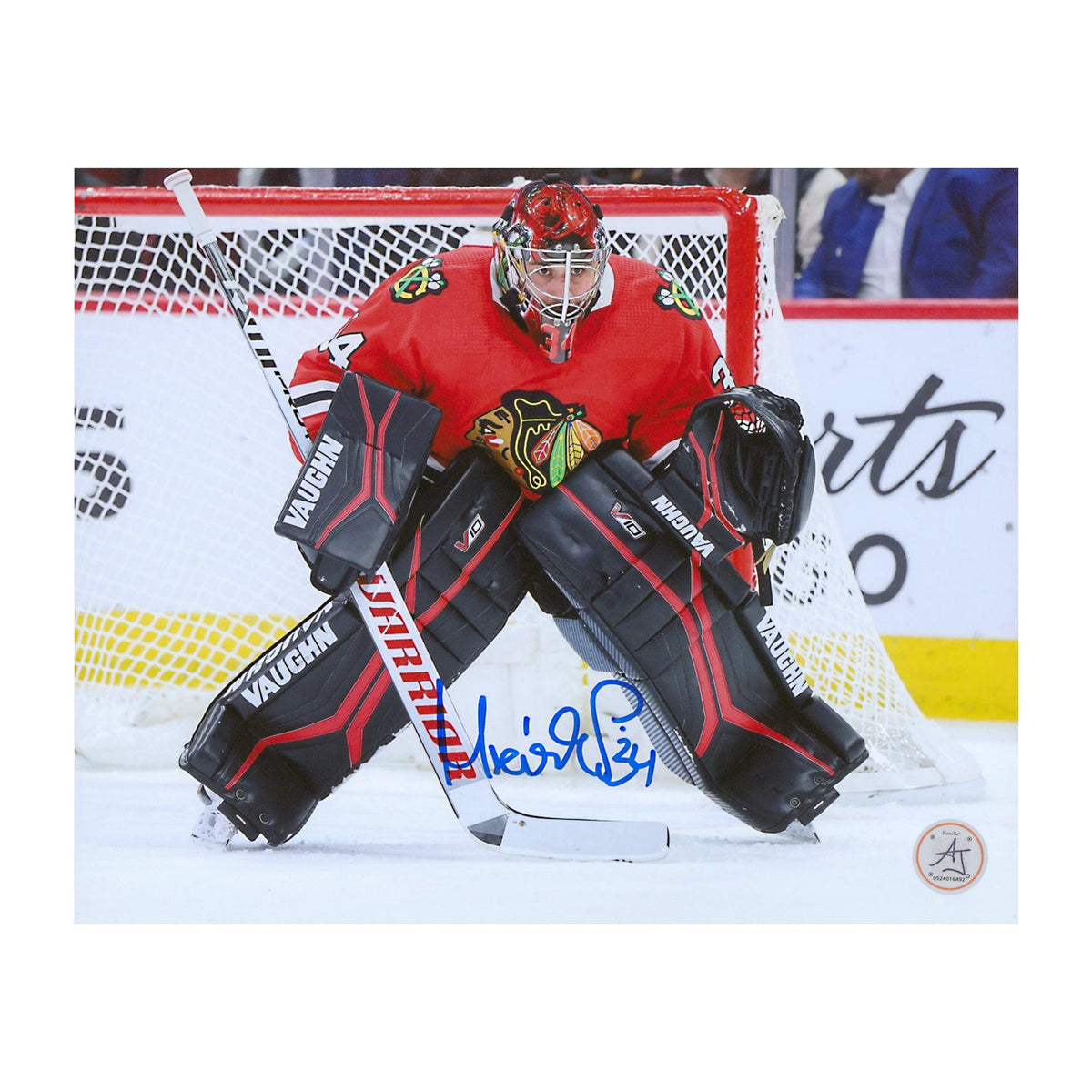 Petr Mrazek Autographed Chicago Blackhawks Goalie 8x10 Photo product image 1, provided for visual reference and product