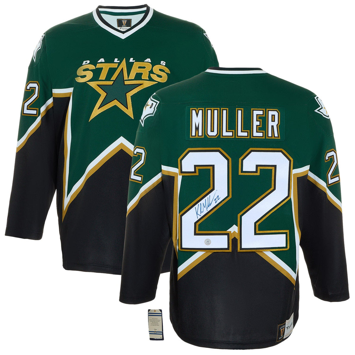 Kirk Muller Autographed Dallas Stars Throwback Breakaway Jersey product image 3, provided for visual reference and product