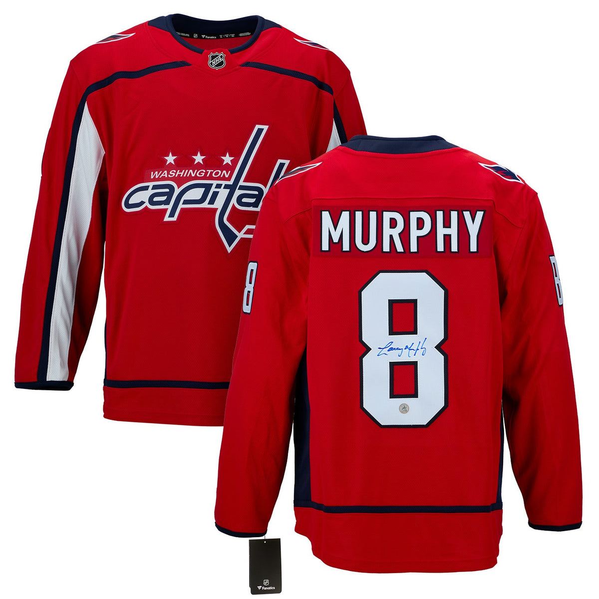 Larry Murphy Signed Washington Capitals Fanatics Breakaway Jersey product image 3, provided for visual reference and product