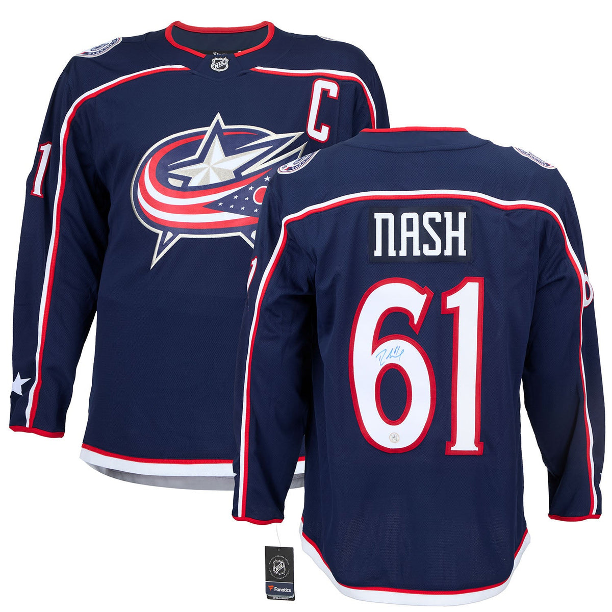 Rick Nash Autographed Columbus Blue Jackets Fanatics Breakaway Jersey product image 3, provided for visual reference and