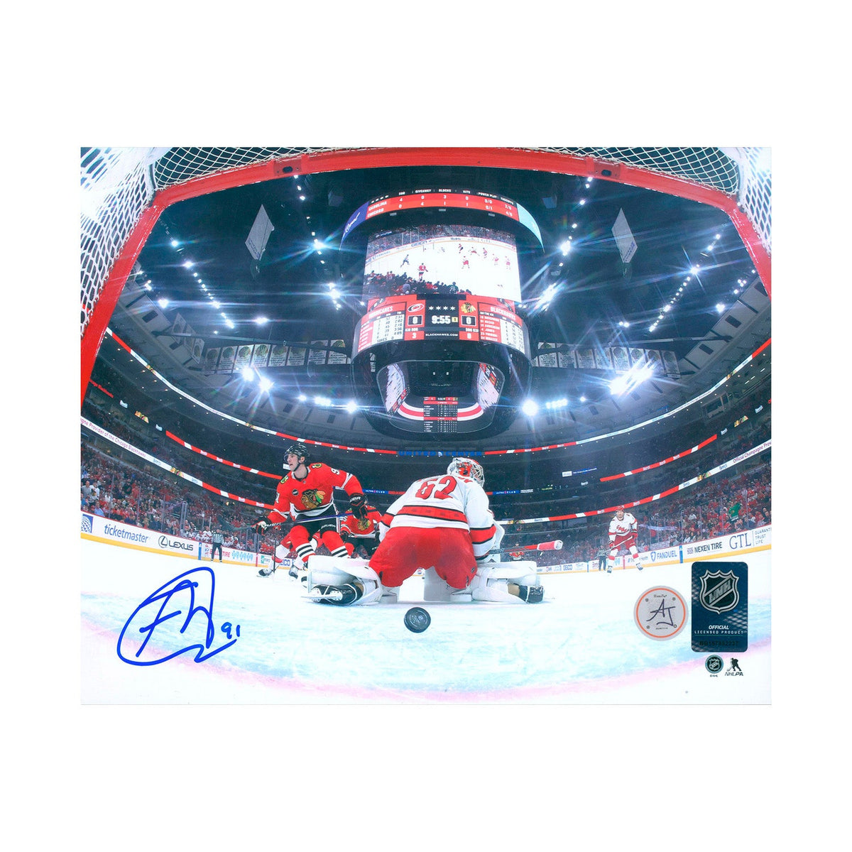 Frank Nazar Autographed Chicago Blackhawks 1st Goal 8x10 Photo product image 1, provided for visual reference and product