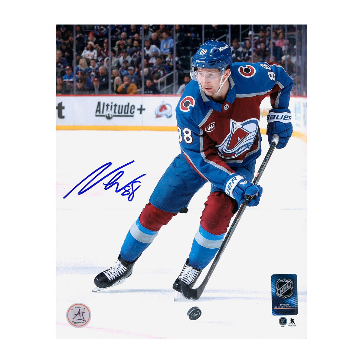 Martin Necas Autographed Colorado Avalanche Attack Zone 8x10 Photo product image 1, provided for visual reference and