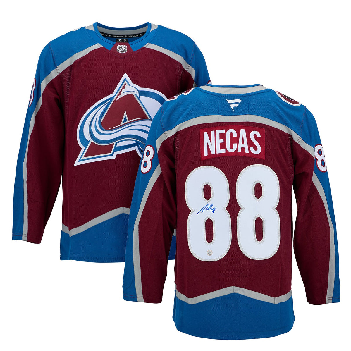 Martin Necas Autographed Colorado Avalanche Fanatics Premium Jersey product image 3, provided for visual reference and
