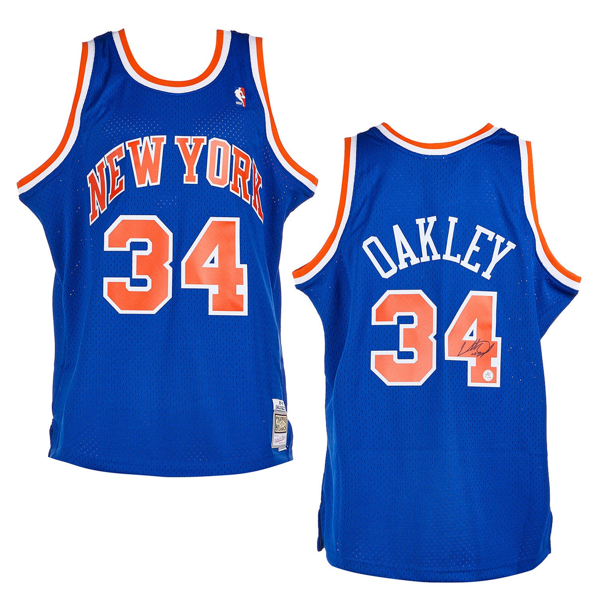 Charles Oakley Signed New York Knicks Mitchell & Ness Throwback Jersey product image 3, provided for visual reference and
