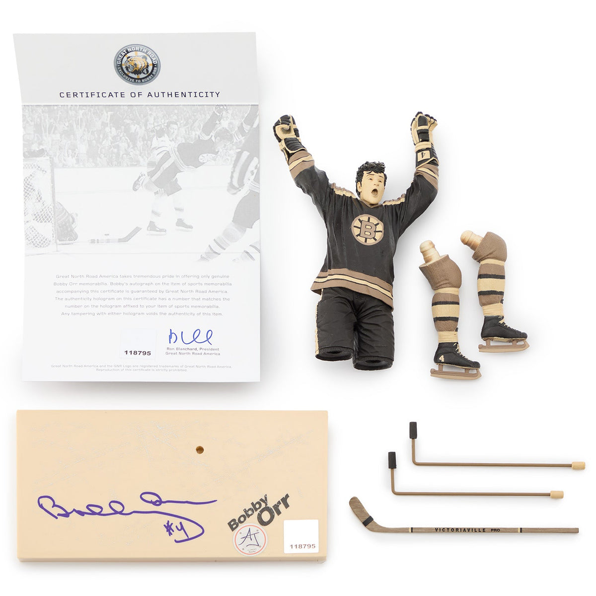 Bobby Orr Autographed Boston Bruins McFarlane Toy Figurine product image 2, provided for visual reference and product detail