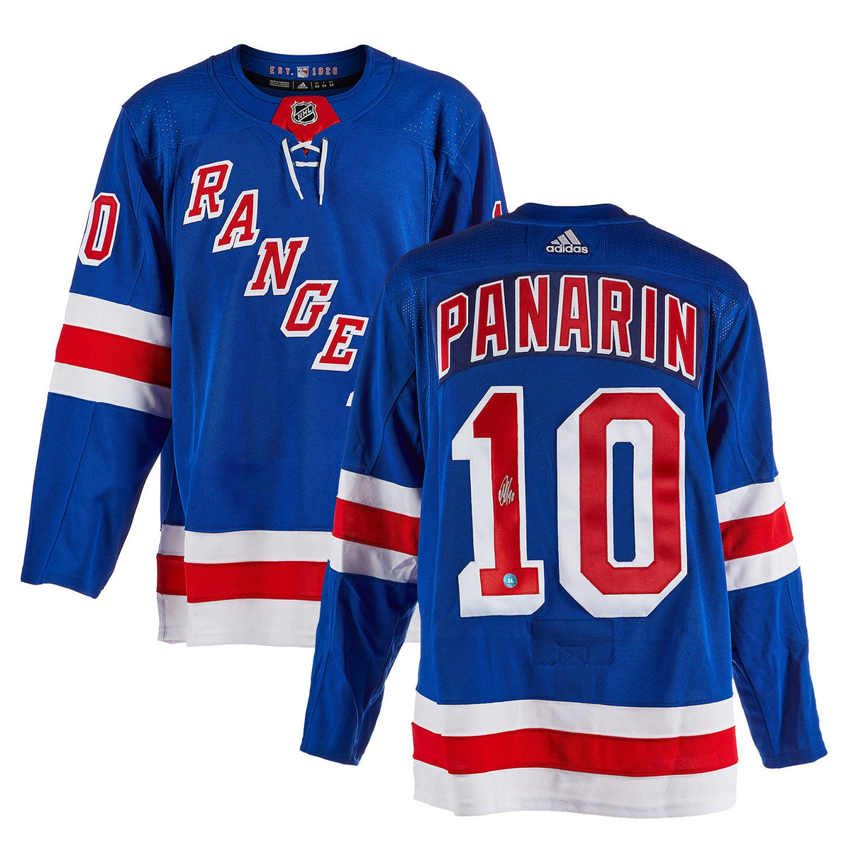 Artemi Panarin Autographed New York Rangers adidas Jersey product image 3, provided for visual reference and product detail