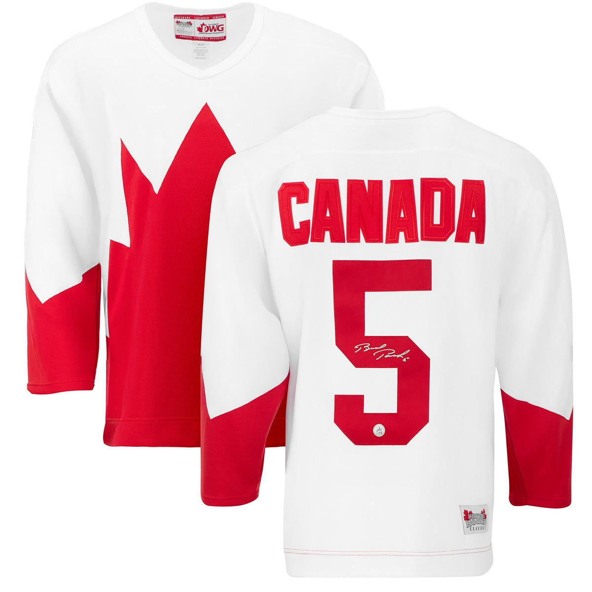 Brad Park Autographed Team Canada 1972 Summit Series Jersey product image 3, provided for visual reference and product