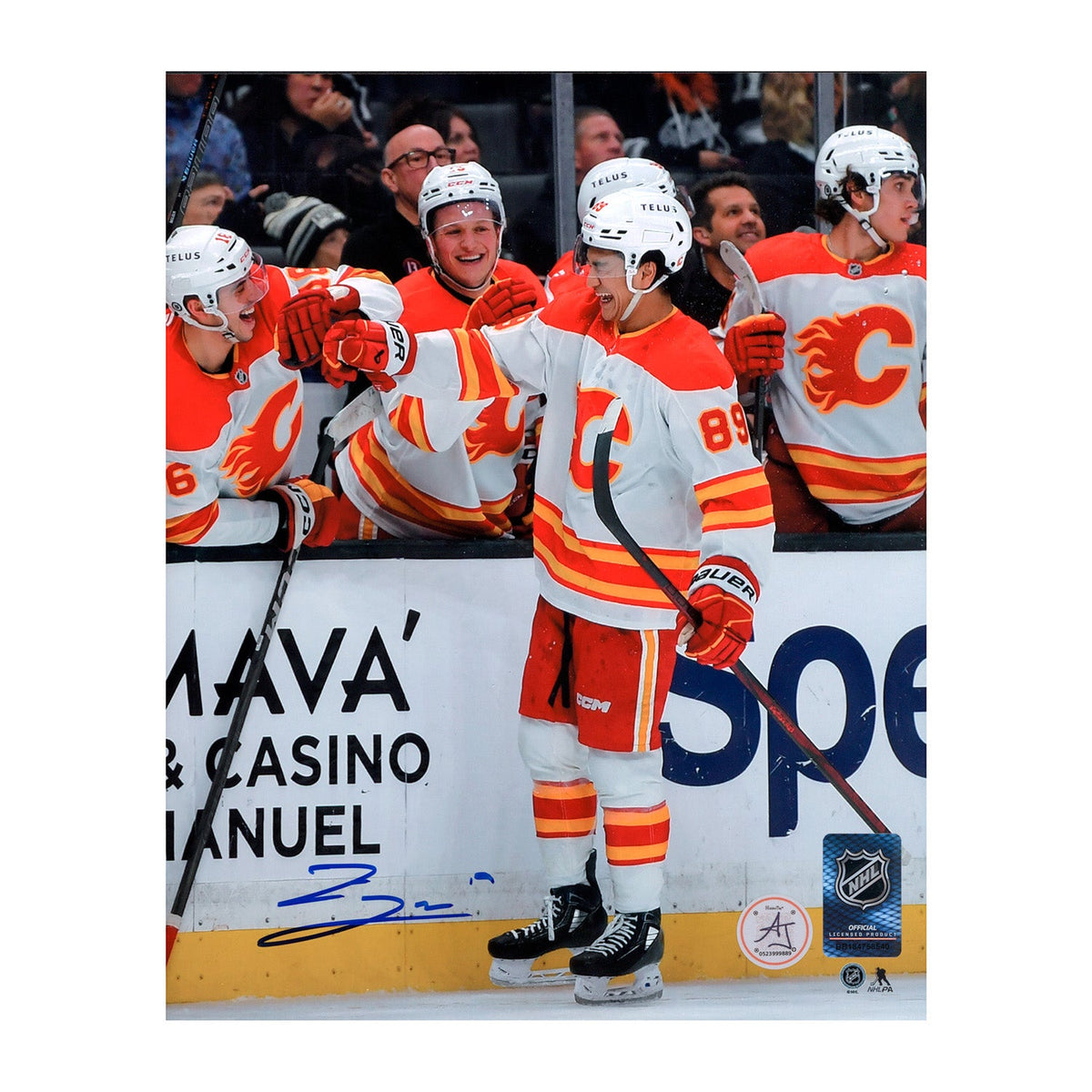 Zayne Parekh Autographed Calgary Flames 1st NHL Game 8x10 Photo product image 1, provided for visual reference and product