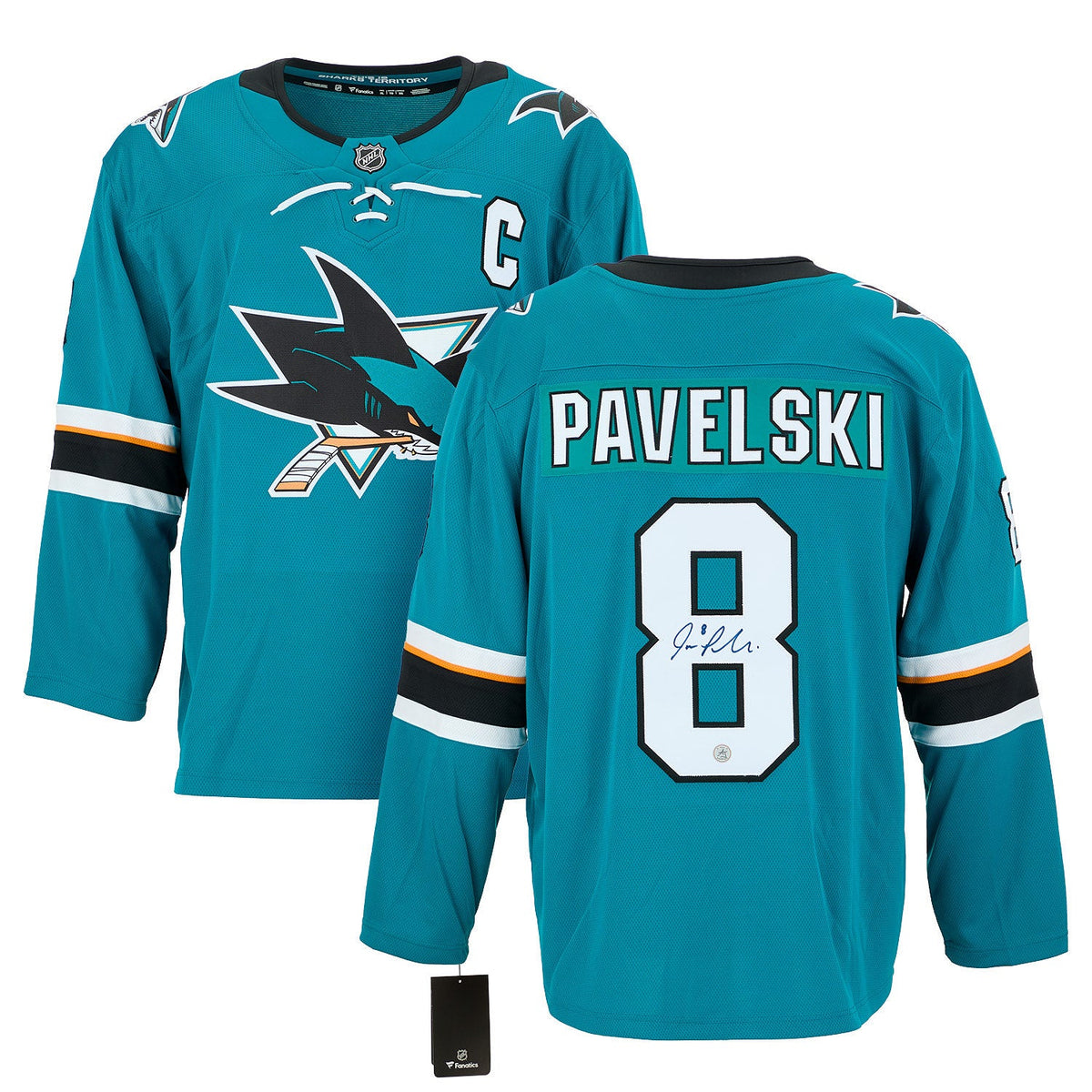 Joe Pavelski Autographed San Jose Sharks Fanatics Breakaway Jersey product image 3, provided for visual reference and