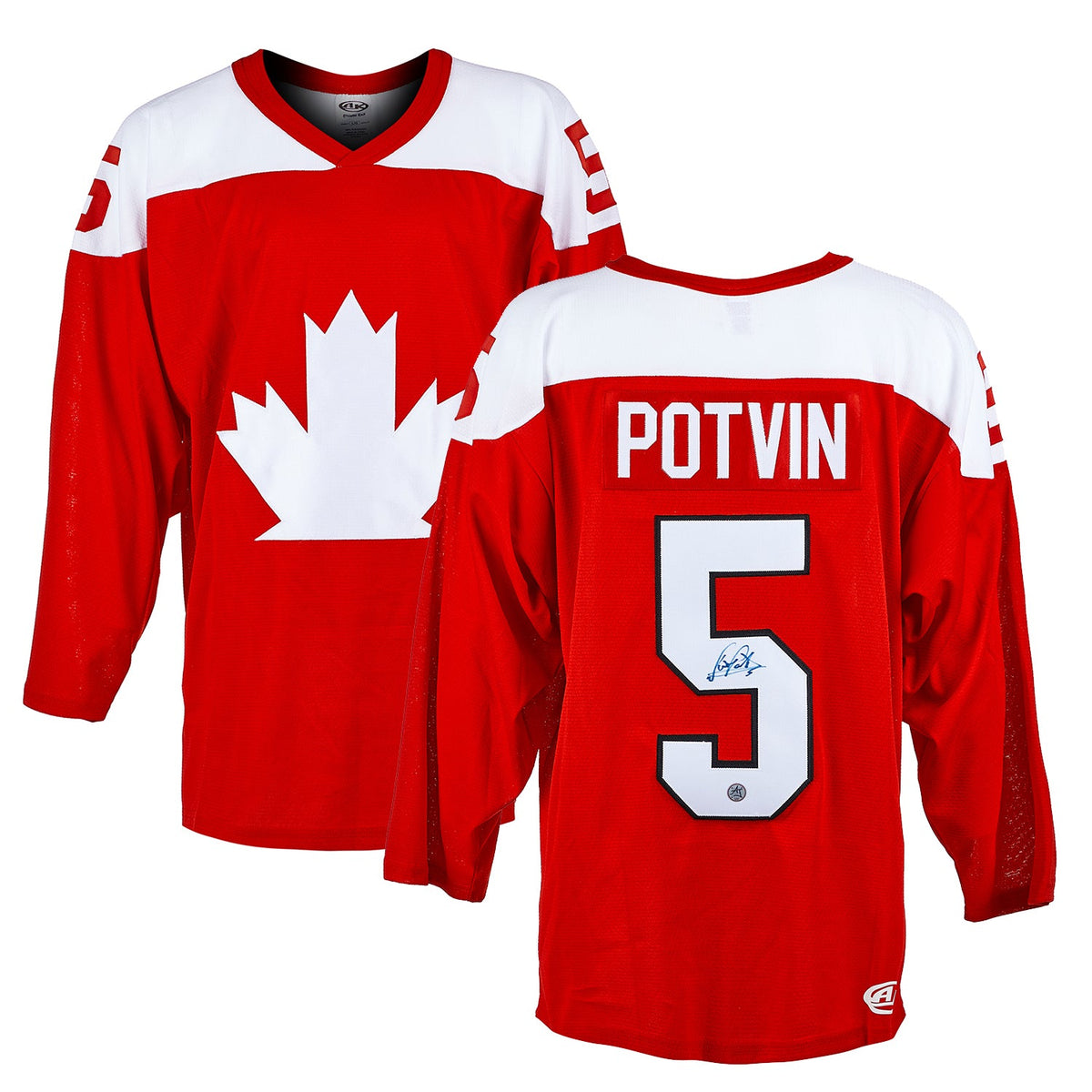 Denis Potvin Autographed Team Canada Custom Hockey Nation Jersey product image 3, provided for visual reference and product