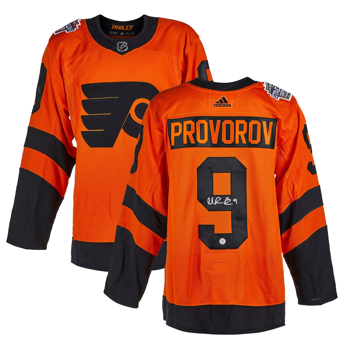 Ivan Provorov Signed Philadelphia Flyers 2019 Stadium Series adidas Jersey product image 3, provided for visual reference