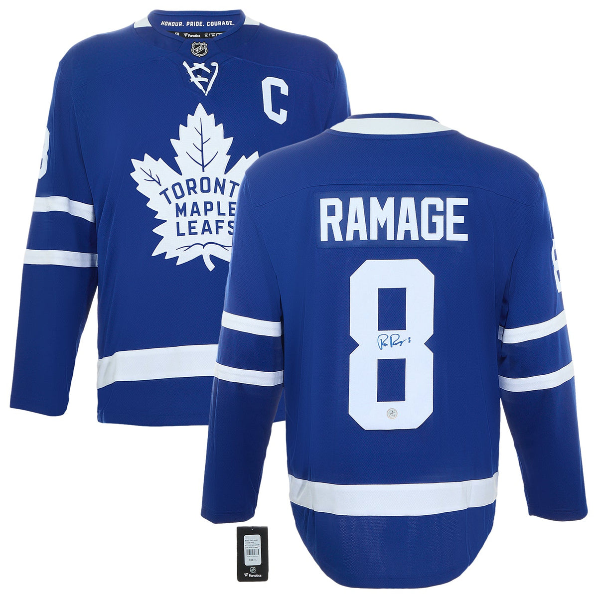 Rob Ramage Signed Toronto Maple Leafs Fanatics Breakaway Jersey product image 3, provided for visual reference and product