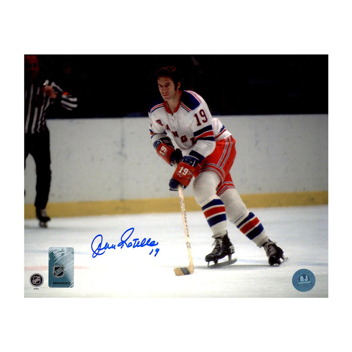 Jean Ratelle Autographed New York Rangers Playmaker 8x10 Photo product image 1, provided for visual reference and product