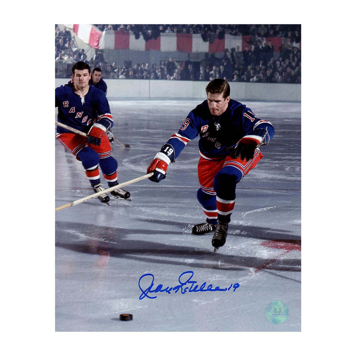 Jean Ratelle Autographed New York Rangers Original Six Hockey 8x10 Photo product image 1, provided for visual reference and