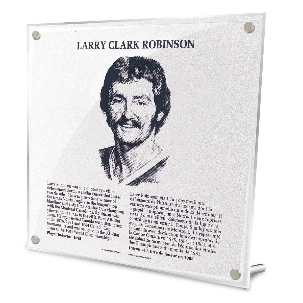Larry Robinson Replica Hockey Hall of Fame Plaque product image 1, provided for visual reference and product detail review