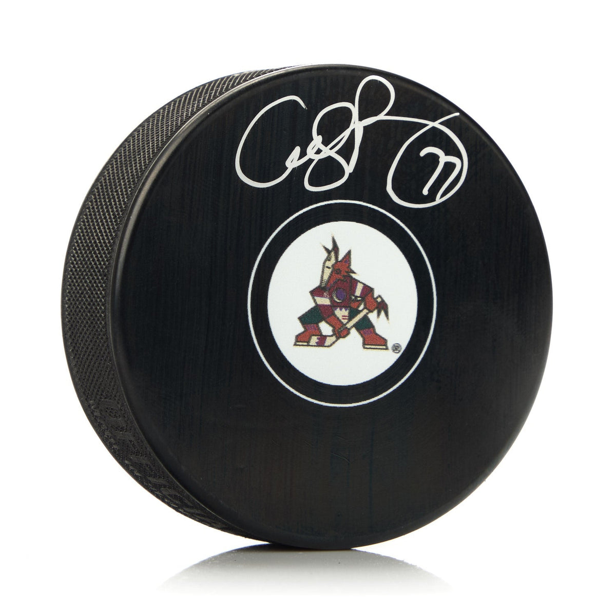 Cliff Ronning Autographed Phoenix Coyotes Hockey Puck product image 1, provided for visual reference and product detail