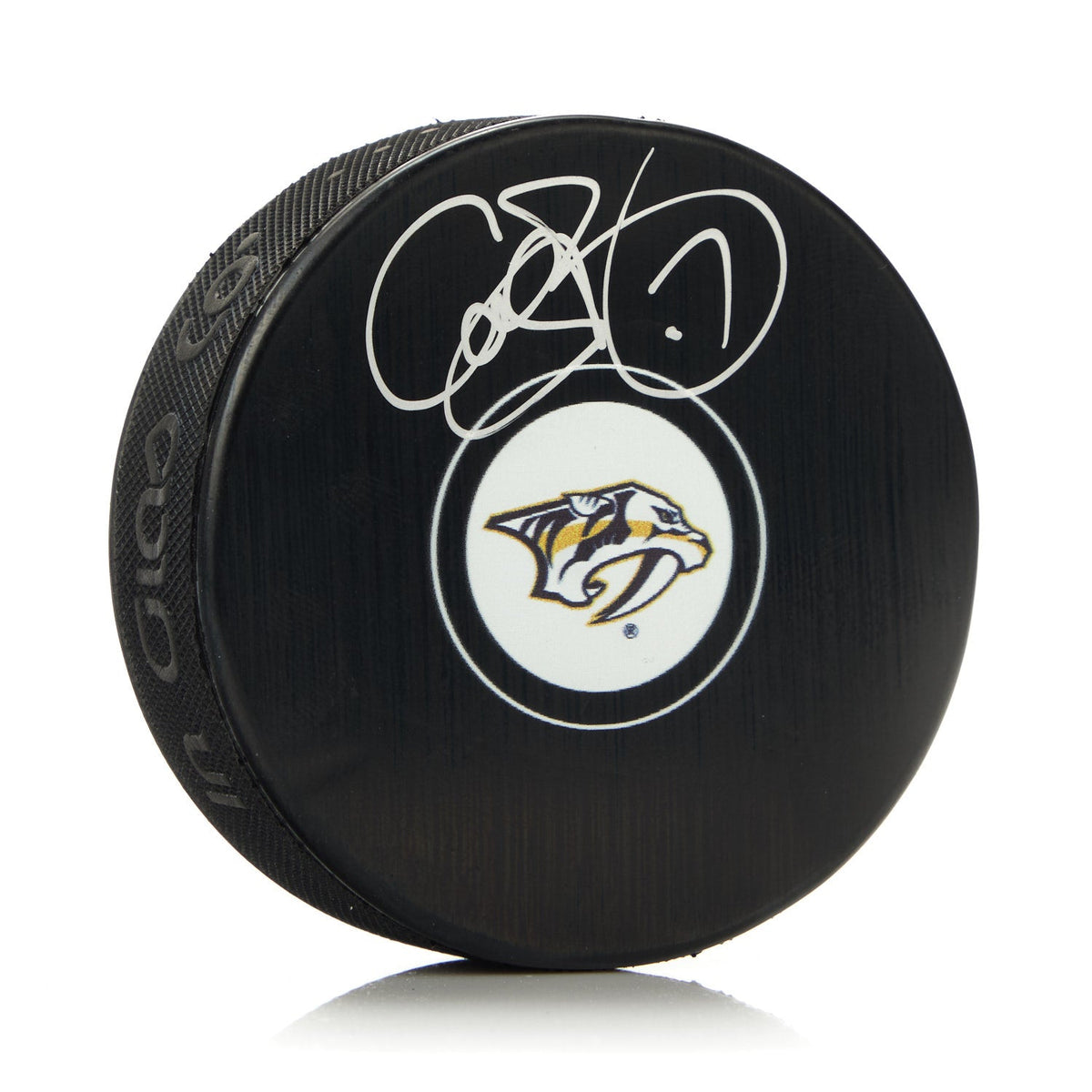 Cliff Ronning Autographed Nashville Predators Hockey Puck product image 1, provided for visual reference and product detail