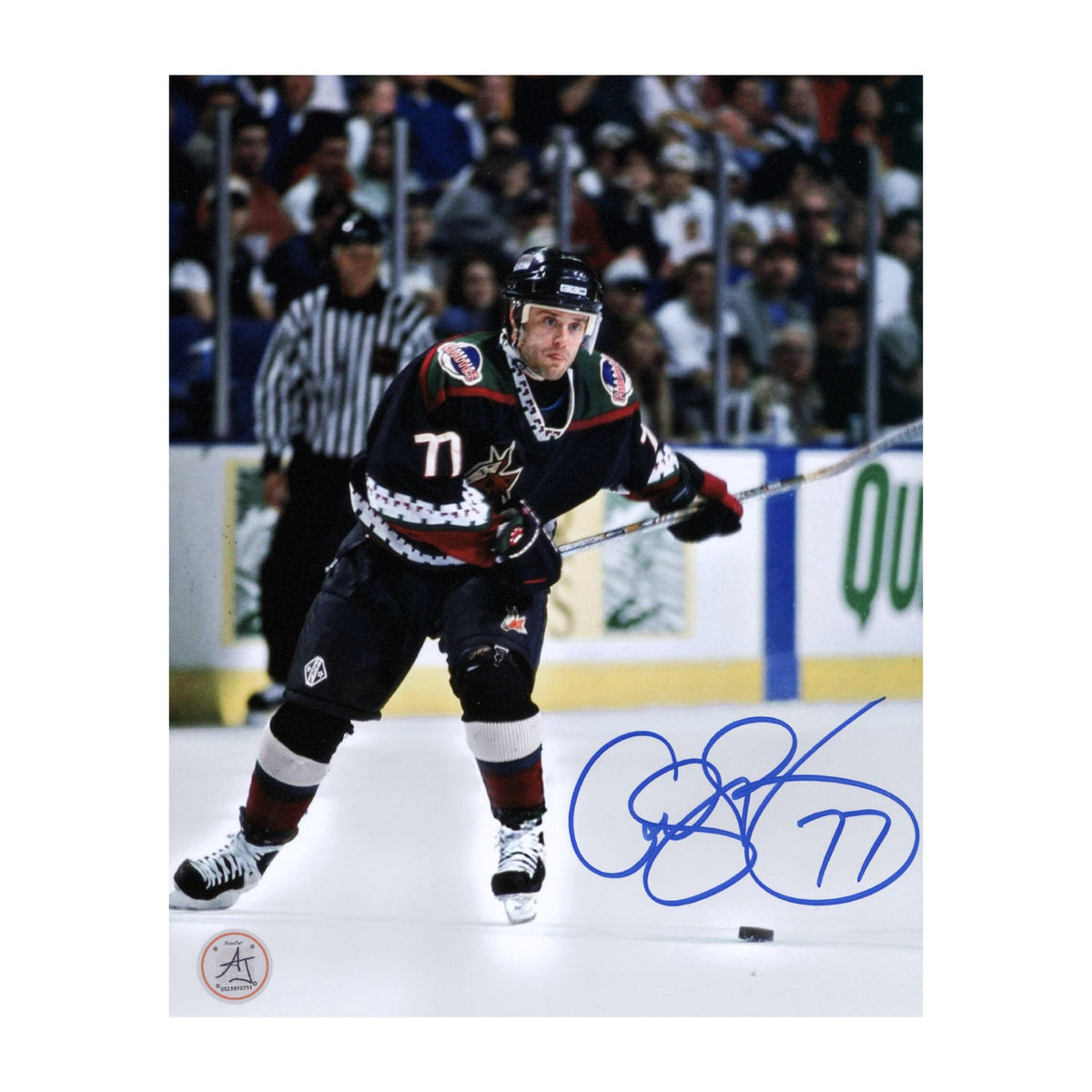 Cliff Ronning Signed Phoenix Coyotes Slapshot 8x10 Photo product image 1, provided for visual reference and product detail