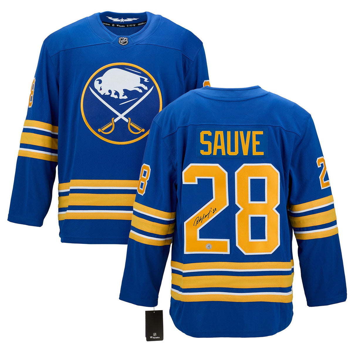 Bob Sauve Signed Buffalo Sabres Fanatics Breakaway Jersey product image 3, provided for visual reference and product detail