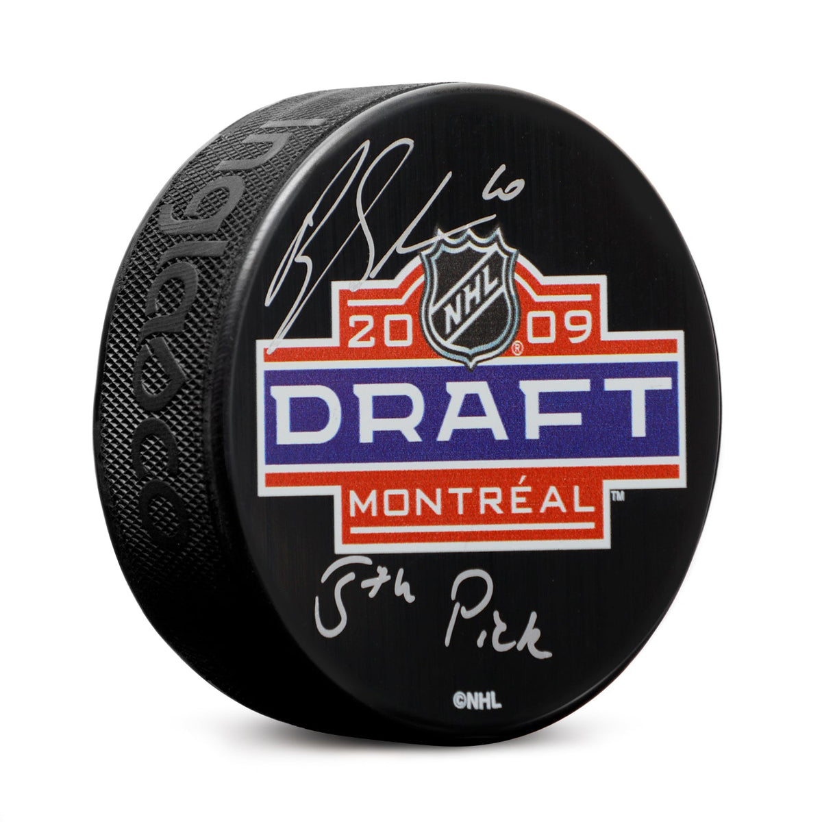 Brayden Schenn Signed 2009 NHL Entry Draft Puck with 5th Pick Note product image 1, provided for visual reference and
