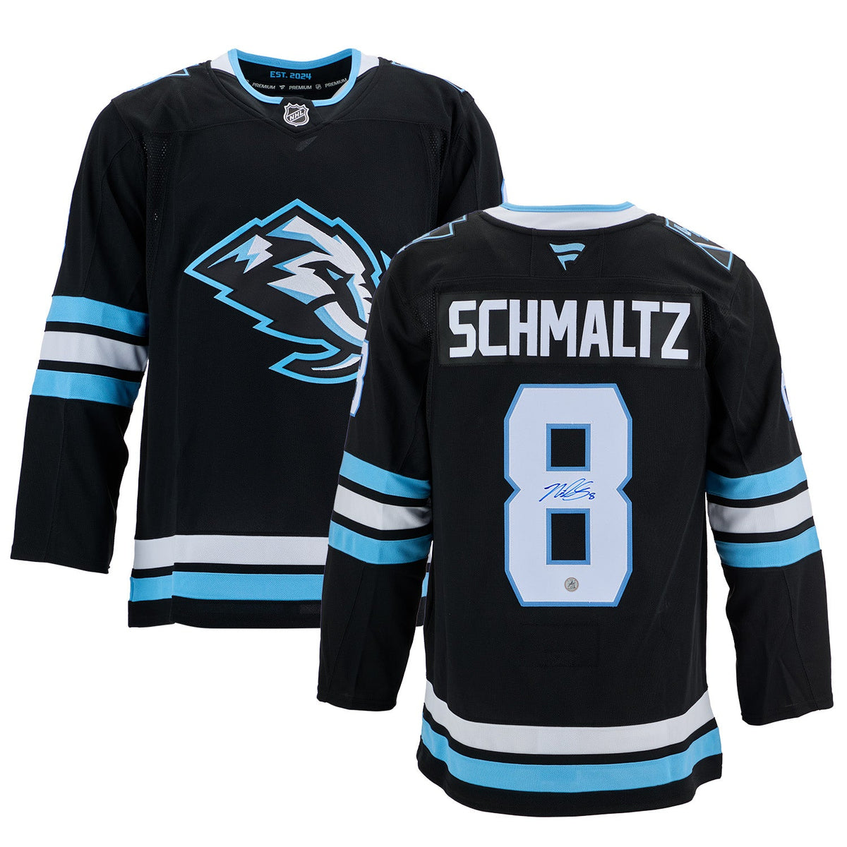 Nick Schmaltz Autographed Utah Mammoth Fanatics Premium Jersey product image 3, provided for visual reference and product