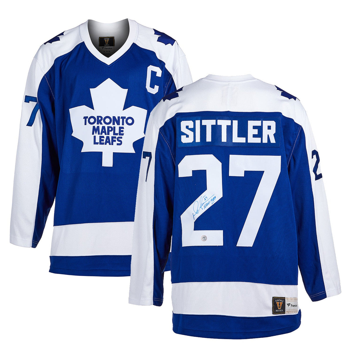 Darryl Sittler Autographed Toronto Maple Leafs Fanatics Throwback Jersey product image 3, provided for visual reference and