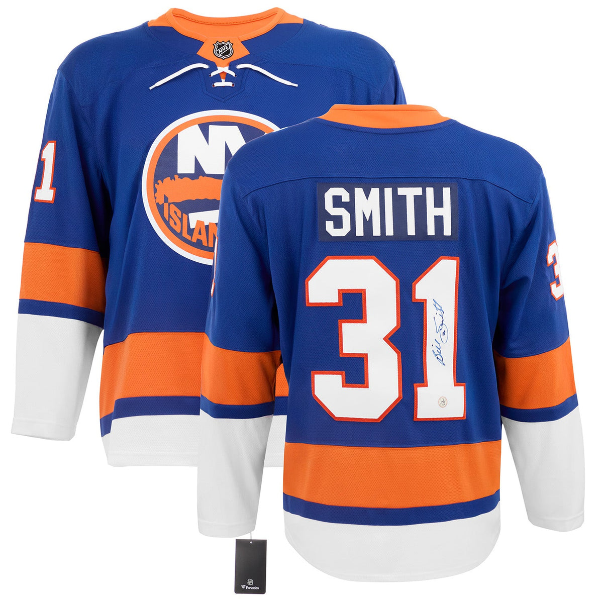 Billy Smith Autographed New York Islanders Fanatics Breakaway Jersey product image 3, provided for visual reference and