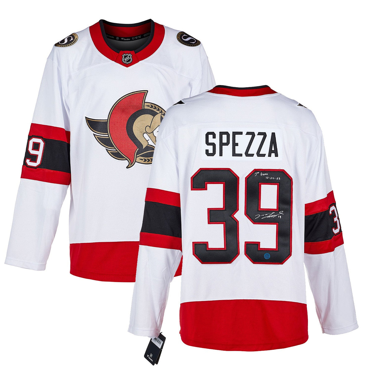 Jason Spezza Signed & Dated 1st Game Ottawa Senators Fanatics Breakaway Jersey product image 3, provided for visual