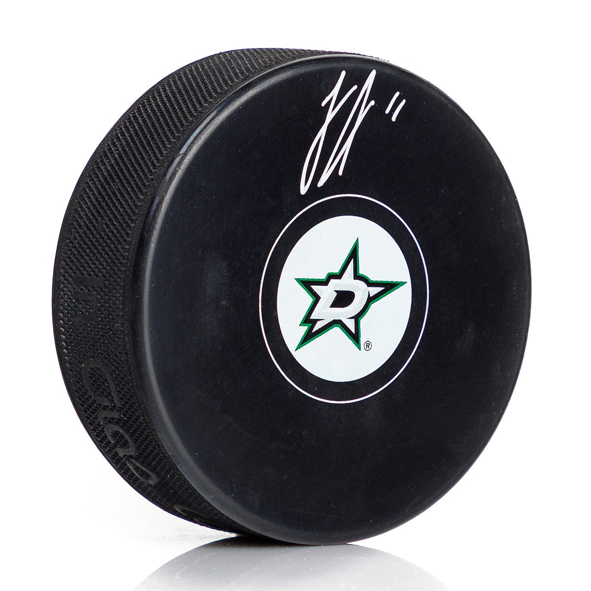 Logan Stankoven Autographed Dallas Stars Hockey Puck product image 1, provided for visual reference and product detail review